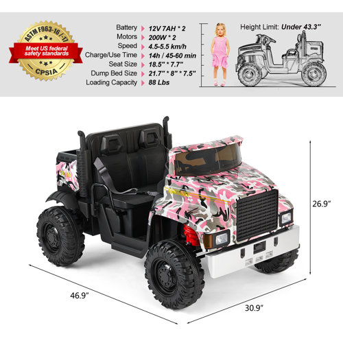 Cosvalve 24 Volt 2 Seater AllTerrain Vehicles Battery Powered Ride On